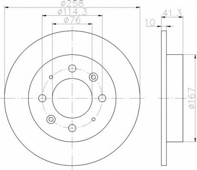 HELLA PAGID 8dd355111451 -  Тормозной диск